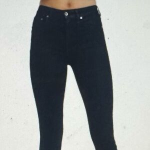 Rag & Bone Black Nine High-Rise Skinny Ankle